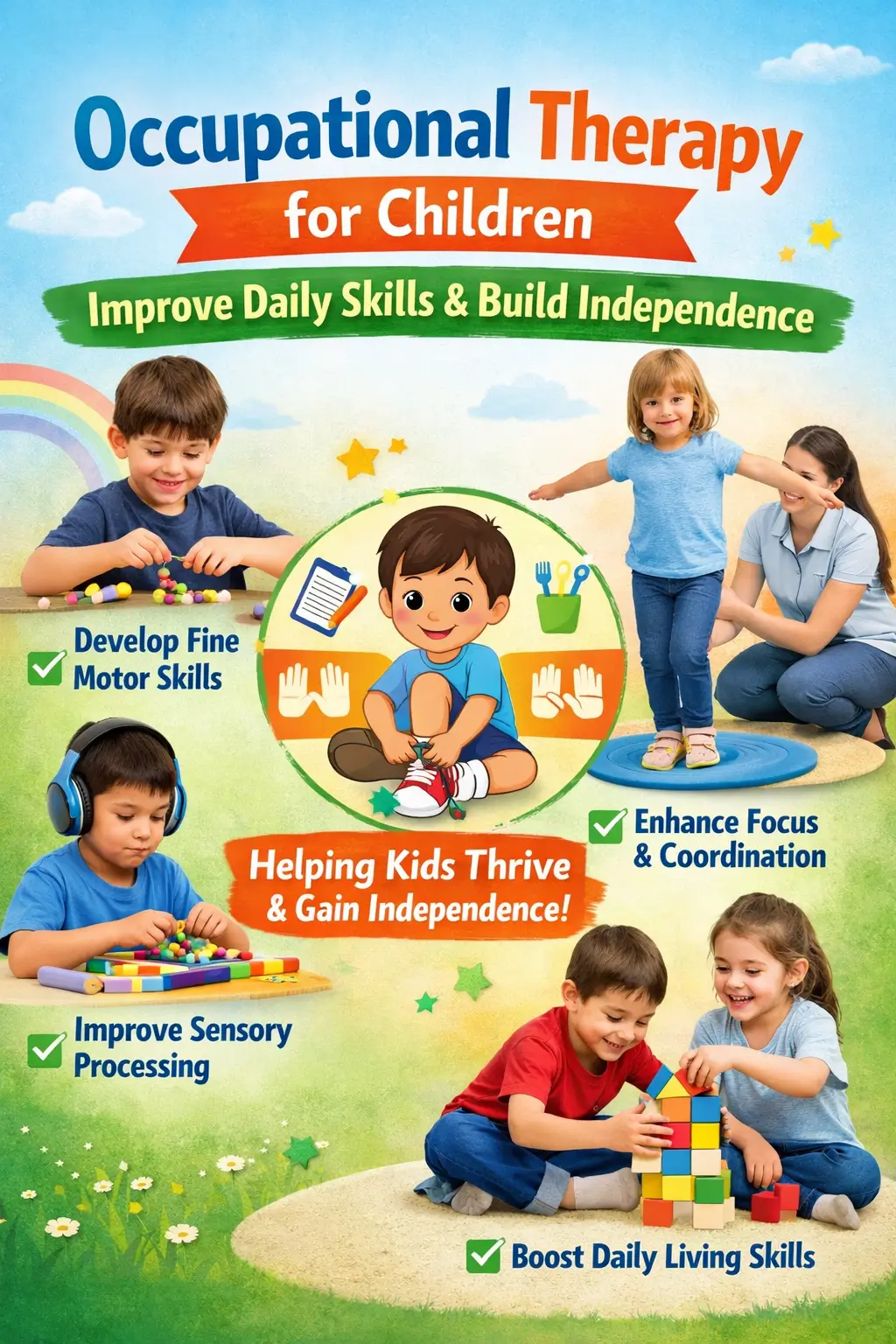 occupational therapy for children improving daily skills and independence, occupational therapy for kids with developmental delays, how occupational therapy helps child independence
